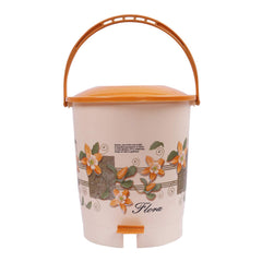 Kuber Industries Virgin Plastic Dustbin Garbage Bin with Handle, 10 LTR (Cream) -CTLTC12510