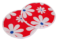 Kuber Industries Cotton 2 Pieces Roti Cover/Chapati Cover/Roti Rumals (Red) 1 Piece Top & 1 Piece Bottom-CTKTC32555