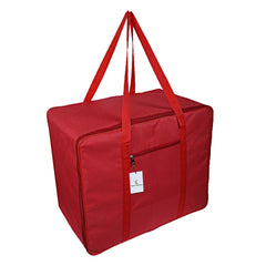 Kuber Industries 2 Pieces Rexine Jumbo Attachi Bag Travel Handbag Storage Carrying Bag, Blanket Cover,Duffle,Travel Multi-Purpose Bag (Red) CTKTC034721