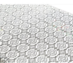 Kuber Industries Cotton 4 Seater Centre Table Cover - White