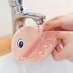 Kuber Industries Soap Stand for Bathroom Kitchen Sink Magic Stickers Wall Mounted (Set of 2 Pcs) Soap Dish Holder, Fish Design Random Color(Plastic) (Pack of 1)