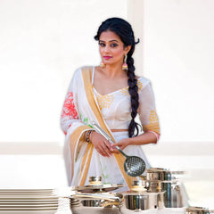 Heart Home Skimmer|Stainless Steel Cooking & Frying Chalni|Nonstick Jhar for Cooking Liquids|Lifting Cream|Pasta|Rice|11 cm (Silver)