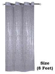 Kuber Industries Stone Print Stain-Resistant & Waterproof PVC AC Curtain for Home, Office, Restaurant 8 Feet with 6 Grommets (Transparent)