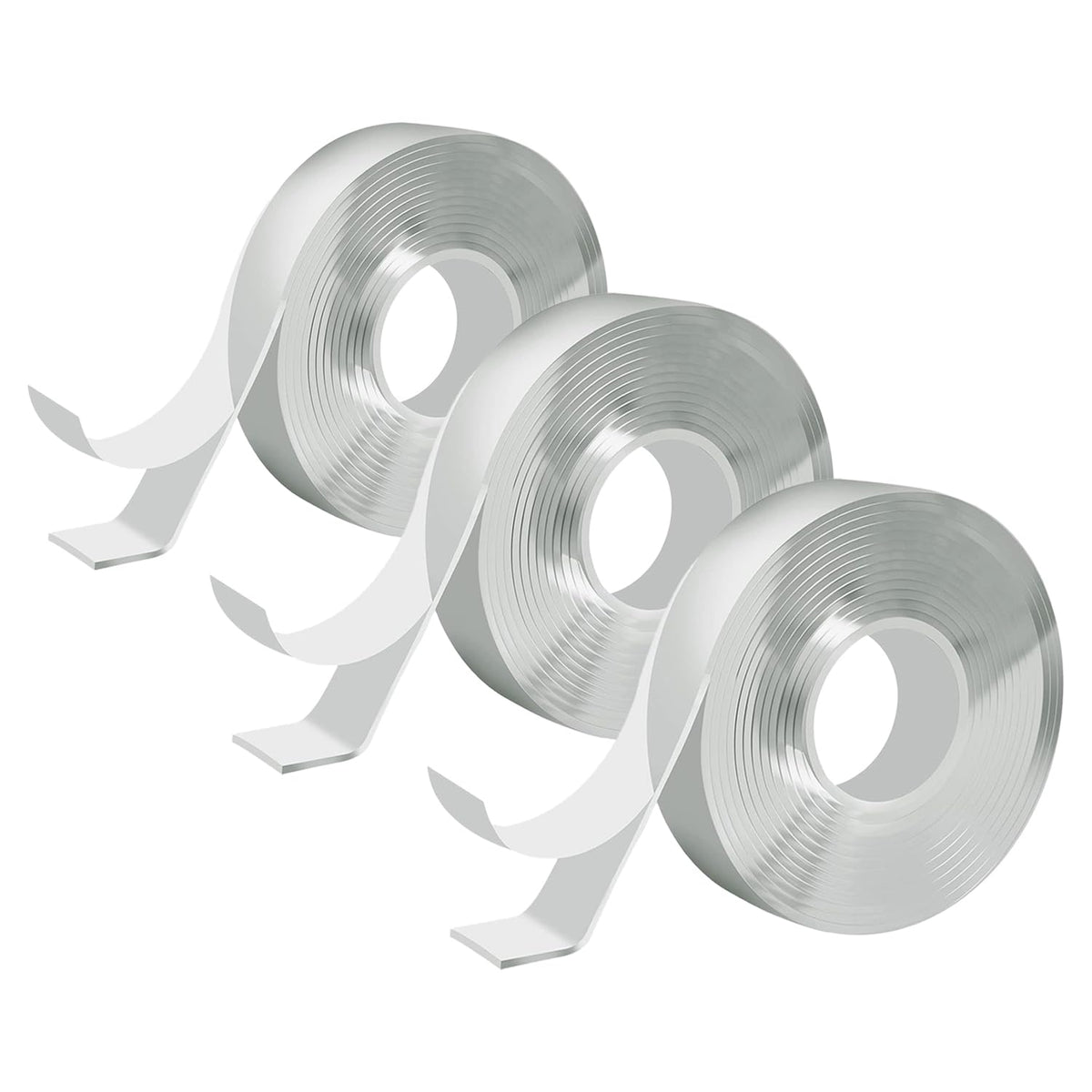 Heart Home Double-sided Tape | Acrylic High Bonding Foam Tape | PU Versatile Two-Sided Tape | Washable Adhesive Tape for Home Décor | 3 MTR | Pack of 3 | Transparent