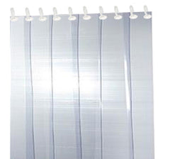 Kuber Industries Exclusive PVC 6 Strips AC Curtain|Eyelet Rings & WaterProof Material|.1 MM Thickness & Mold Mildew Free|Size 9 Feet (Transparent)