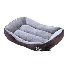 Kuber Industries Dog & Cat Bed|Polyester Face with Cotton & Polyester Filling|Comfortable and Durable|Rectangle Pet Bed for Enhanced Stretching Space|Machine Wash|QY036BR-M|Brown