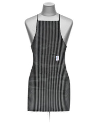 Heart Home Linning Printed Apron & Cooking Cap Set for Cooking, Baking, Party Favors, Home Kitchen, Restaurant, Set of 4 (Black)-50HH01017