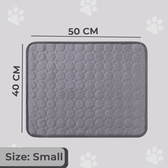 Kuber Industries Rectangular Dog & Cat Bed|Multi-Utility Self-Cooling Pad For Dog & Cat|Light-weight & Durable Dog Bed|ZQCJ001DG-S|Dark Grey