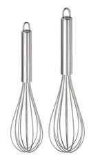 Kuber Industries 2 Pieces Stainless Steel Hand Blender Mixer Froth Whisker Latte Maker for Milk Coffee Egg Beater Juice, 20 cm,25 cm (Silver) - CTKTC030358