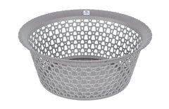 Heart Home Storage Basket|Plastic Round Versatile Basket|Organizer for Kitchen|Countertop|Cabinet|Bathroom|Set of 3 (Grey)