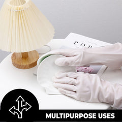 Kuber Industries Multi-Purpose Silicon Gloves For Kitchen Cleaning, Pet Grooming & Gardening|Reusable Gardening Gloves|Heat Resistant For Better Protection|Green,Pack of3