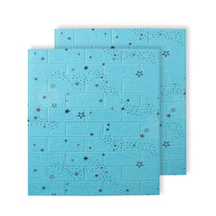 Kuber Industries Foam Brick Pattern 3D Wallpaper for Walls | Soft PE Foam| Easy to Peel, Stick & Remove DIY Wallpaper | Suitable on All Walls | Pack of 2 Sheets,70 cm X 77 cm