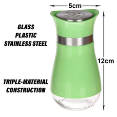 Heart Home Salt Shaker Box | Stainless Steel Pepper Shaker Box | Chilli Flakes Seasoning Sprinkler Box | Namak Daani | Dining Table Masala Box Dabbi | Pack of 3 | Multi