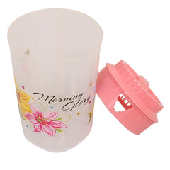 Kuber Industries Floral Design Plastic Water Jug, 2-Pieces, Pink/Green