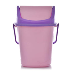 Kuber Industries 2 Pieces Pluto Plastic Swing Printed Garbage Waste Dustbin for Home, Office with Handle, 5 Liters (Purple)-KUBMART3098