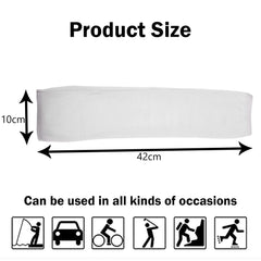 Kuber Industries Full Arm Sleeves | Cotton Summer Arm Sleeves | Protection From Sun Burns | Dust | Arm Sleeves For Women | Arm Sleeves For Men | 1 Pair | White