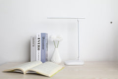 Kuber Industries Folding Mobile Phone Stand Lamp|White Light USB Plug-in|Led Table Lamp (White)