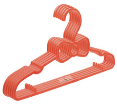 Kuber Industries Kids Mizano Plastic Non-Slip Clothes Hangers, Peach - Pack of 5-KUBMART15022 (KUBMART015022)