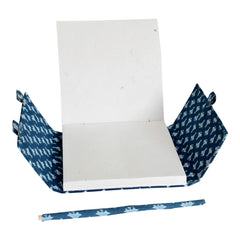 Kuber Industries Buti Print Handicraft Notebook/Diary With Lock System for Home, Traveling, Office Pack of 2 (Blue) 52KM4022