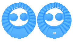 Heart Home Soft Adjustable Visor Hat Safe Shampoo Shower Bathing Protection Bath Cap for Toddler, Baby, Kids, Children-Pack of 2 (Blue)-HS_38_HEARTH21343