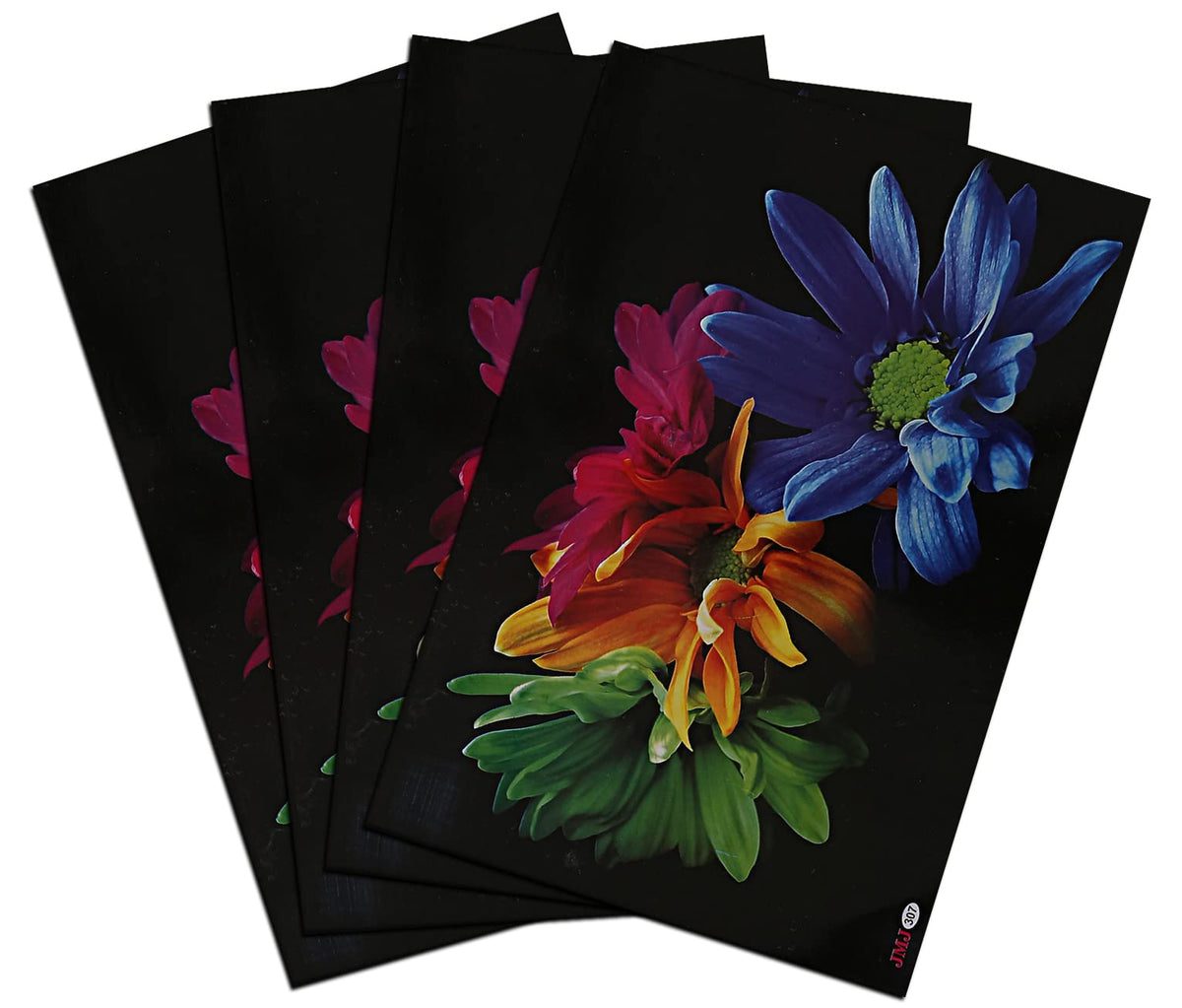 Kuber Industries Flower Printed PVC Waterproof, Oil Proof, Easy to Clean Placemats Table Mats for Dining (Set of 4, Multicolour, Polyvinyl Chloride)