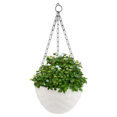 Heart Home Diamond Flower Pot|Durable Plastic Hanging Basket Flower Planter with Chain for Home|Garden|Balcony|Pack of 3 (Multicolor)