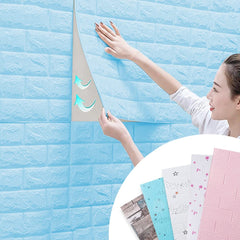 Kuber Industries Foam Brick Pattern 3D Wallpaper for Walls|Soft PE Foam| Easy to Peel, Stick & Remove DIY Wallpaper|Suitable on All Walls|Pack of 2 Sheets, 70 cm X 77 cm