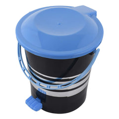 Heart Home Pedal Dustbin|Plastic Pedal Dustbin|Kitchen Waste Paper Bin|Dustbin For Bedroom|5 Liter Dustbin|Pack of 3 (Black)