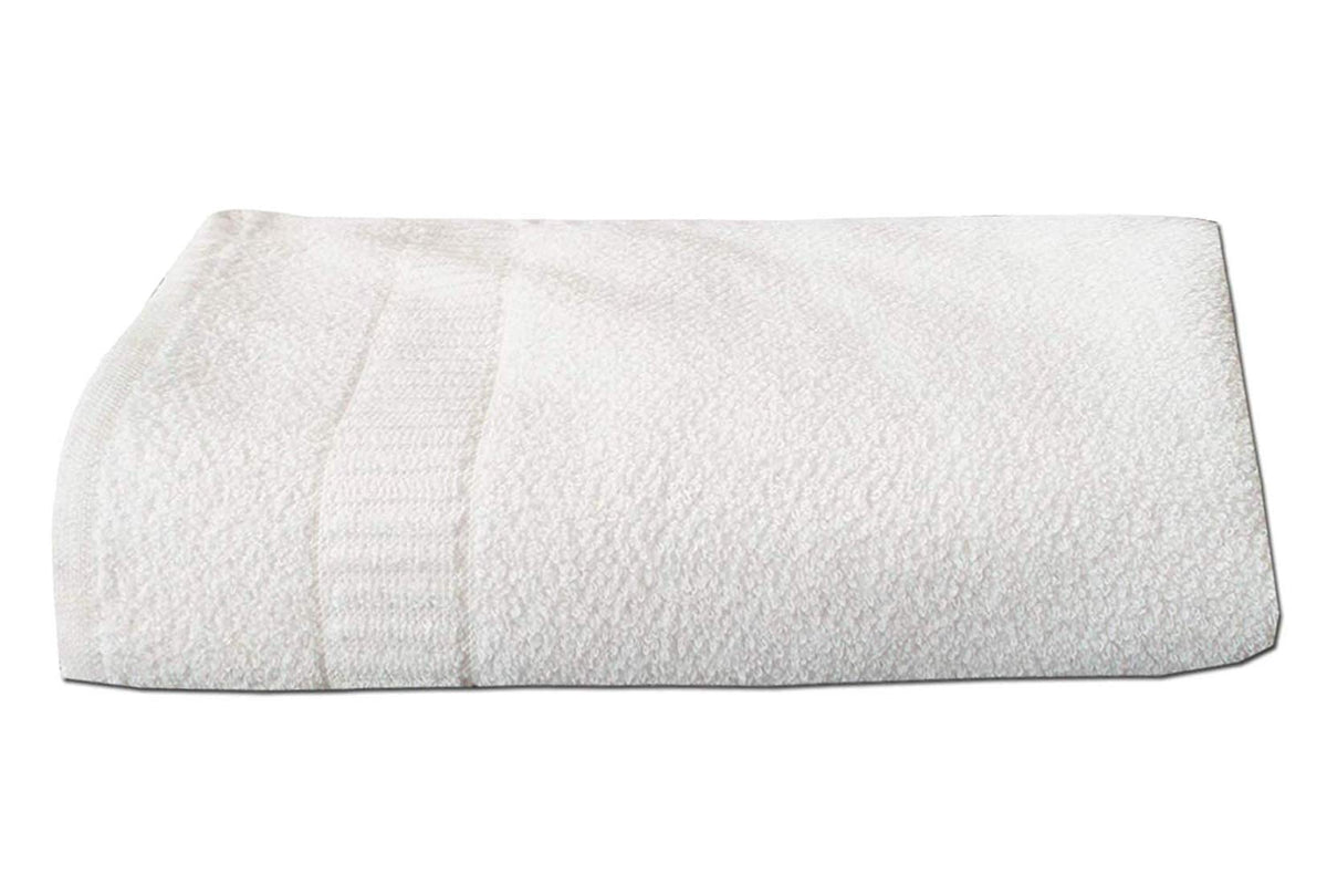 Kuber Industries 100% Cotton Full Size Bath Towel 30"x60" (White)