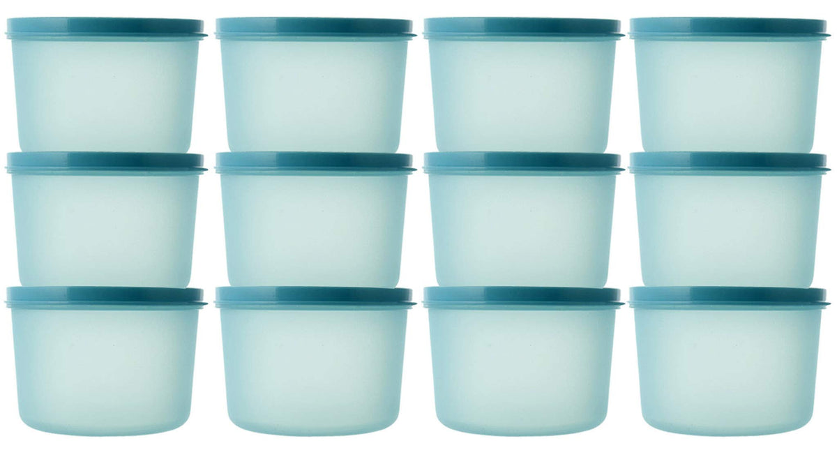 Kuber Industries Plastic 12 Pieces Kitchen Storage Spice Containers, Fridge Container, Food Utility Box, Food Storage Containers Jars 400 Ml (Blue) - CTLTC43880