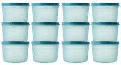 Kuber Industries Plastic 12 Pieces Kitchen Storage Spice Containers, Fridge Container, Food Utility Box, Food Storage Containers Jars 400 Ml (Blue) - CTLTC43880