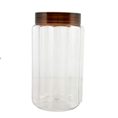 Kuber Industries Opal Plastic Airtight Pet Jar Container Set (Set of 6, 500 ml, Brown)-KUBMART10968