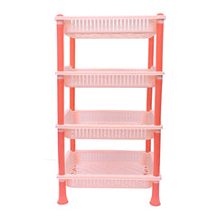 Kuber industries Plastic 4 Layer Multi-Purpose Kitchen Storage Basket Rack (Beige)-CTKTC25278