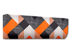 Kuber Industries AC Cover|Attractive Digital Square Print 1.5 Ton|All Weather Friendly|Stretchable Fabric & Elastic Closure,(Orange)