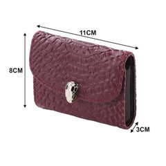 Homestic Card Holder Wallet for Men Women|Debit Credit Card Holder|Wallet for Id, Visiting Card, Buisness Card|Button Closure Wallet|Red