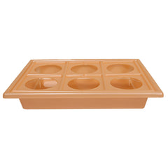 Kuber Industries Plastic Glass Holder Tray, 2-Pieces, Orange, Standard (CTKTC01910)