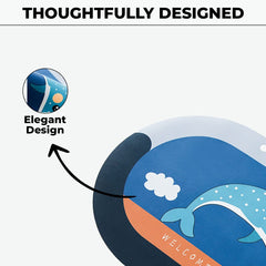 Kuber Industries Stylish Beautiful Dolphin Bathroom Mat, Door Mat, Floor Mat, Bath Mat , Doormat , Bathroom Carpet | Non Slip mat for Bathroom Cushion Mat Super Absorbent Soft Carpet, Quick Dry Dirt Barrier for Home & Office |38 x 58 cm,Multicolor