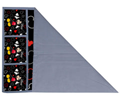 Kuber Industries Disney Mickey Print Silk Special Long Crush Fridge/Refrigerator Top Cover, Black-KUBMART010084