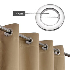 Kuber Industries 100% Room Darkening Black Out Curtain I 7 Feet Door Curtain I Insulated Heavy Polyester Solid Curtain|Drapes with 8 Eyelet for Home & Office (Light Chocolate)