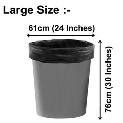 Kuber Industries Large 15 Garbage Bags/Dustbin Bags, 24x30 Inches (Black)-HS41KUBMART24041