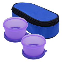 Heart Home Food/Microwave Safe 2 Plastic Containers Lunch Box Set with Cover for School/Office (Blue)-50HH01228
