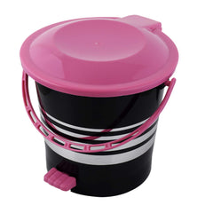 Kuber Industries 3 Pieces Plastic Dustbin Garbage Bin with Handle,5 Liters (Pink & Blue & Green) -CTKTC038003