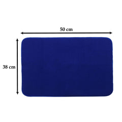 Heart Home Microfiber Reversible Dish Drying Mat with Absorbent Parity for Kitchen 19"x 15"(Blue)