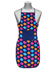 Kuber Industries Navajo Printed Oil Stain Resistant Cooking Kitchen Apron for Men Women with 1 Front Pocket (Blue)-50KM0730