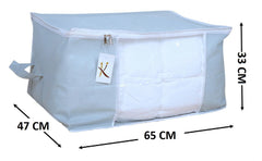 Kuber Industries 12 Piece Non Woven Underbed Storage Organiser Set, Grey