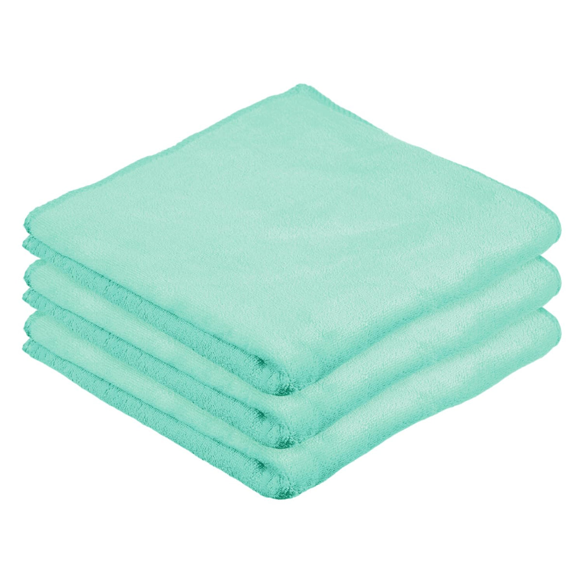 Kuber Industries Cleaning Towel | Reusable Cleaning Cloths for Kitchen | Duster Towel for Home Cleaning | 400 GSM Cleaning Cloth Towel for Car | Bike | 50x70 | Pack of 3 | Green