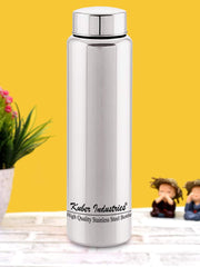 Kuber Industries F_26_KUBMART016702 Stainless Steel Water Bottle, 1000ml, 1 Pc, Silver