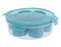 Kuber Industries Airtight & Leak Proof Plastic Masala (Spice) Box/Dabba/Spice Organiser with Lock Lid & 7 Containers (Green) - CTLTC44412