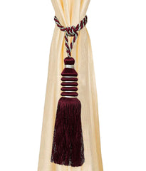 Kuber Industries Polyester 2 Pieces Curtain Tie Back Tassel Set (Maroon) -CTKTC12863