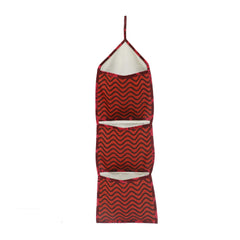 Kuber Industries Lahariya Design 2 Pieces Cotton Wall Hanging Magazine Letter Holder(Maroon) - CTKTC30732